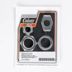Colony #8161-4 Rear Axle Nut And Lock Kit - Big Twins 1930 - 72 - Cad Plated