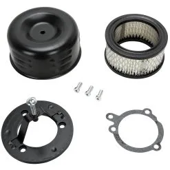 Lowbrow Customs Louvered Air Cleaner For S&S Super E / G Carburetors - Black