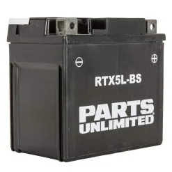 Parts Unlimited AGM RTX5L-BS Maintenance Free Battery - For Kick Start Motorcycles