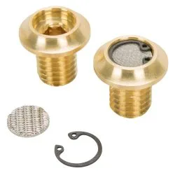 Lowbrow Customs Radius Breather Bolts For Harley-Davidson Evo - Brass