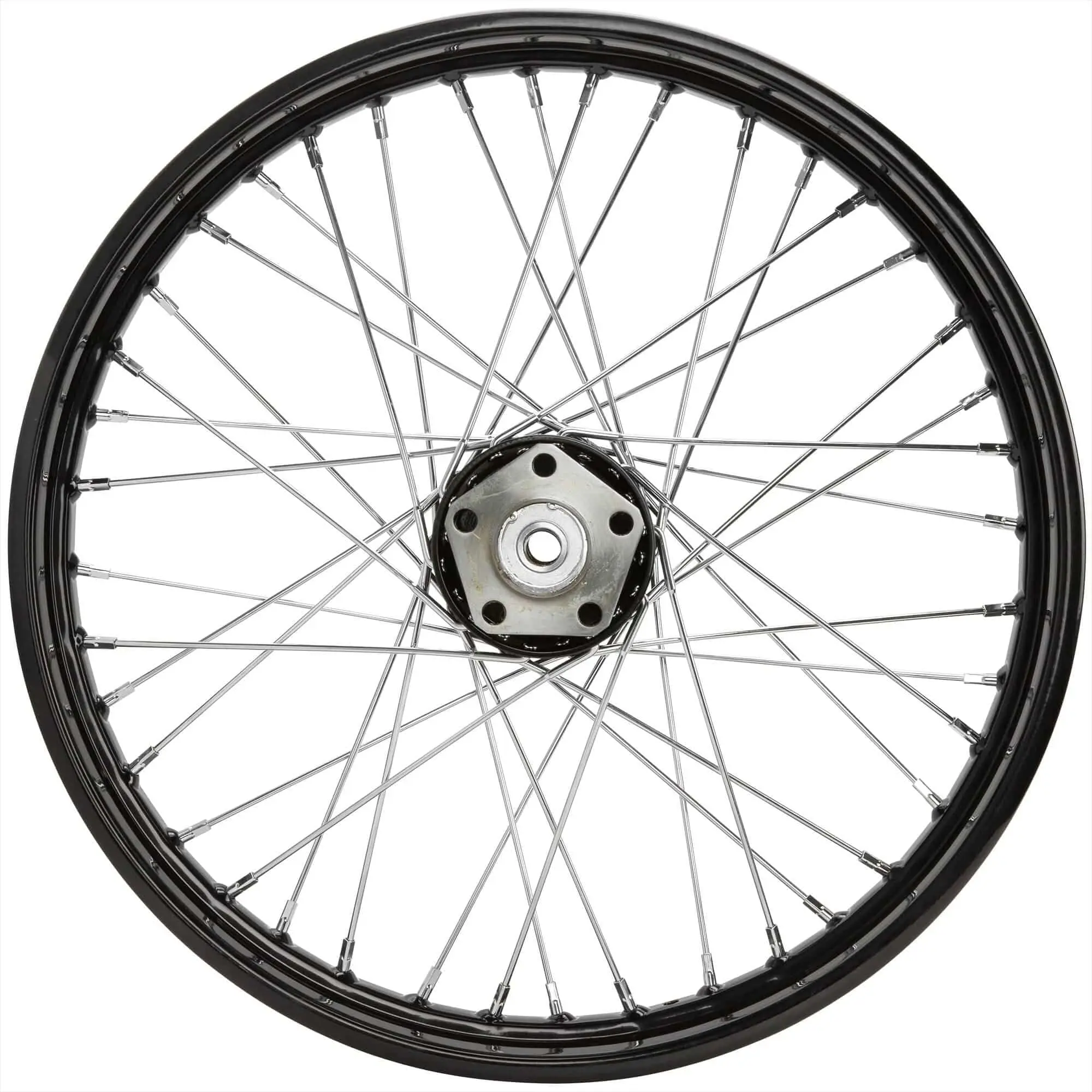 Mid-USA 21 X 2.15 Black Complete Front Wheel Fits Harley-Davidson FL Shovelheads 1973-1984 6 Mid-USA 21 X 2.15 Black Complete Front Wheel Fits Harley-Davidson FL Shovelheads 1973-1984 - Image 4
