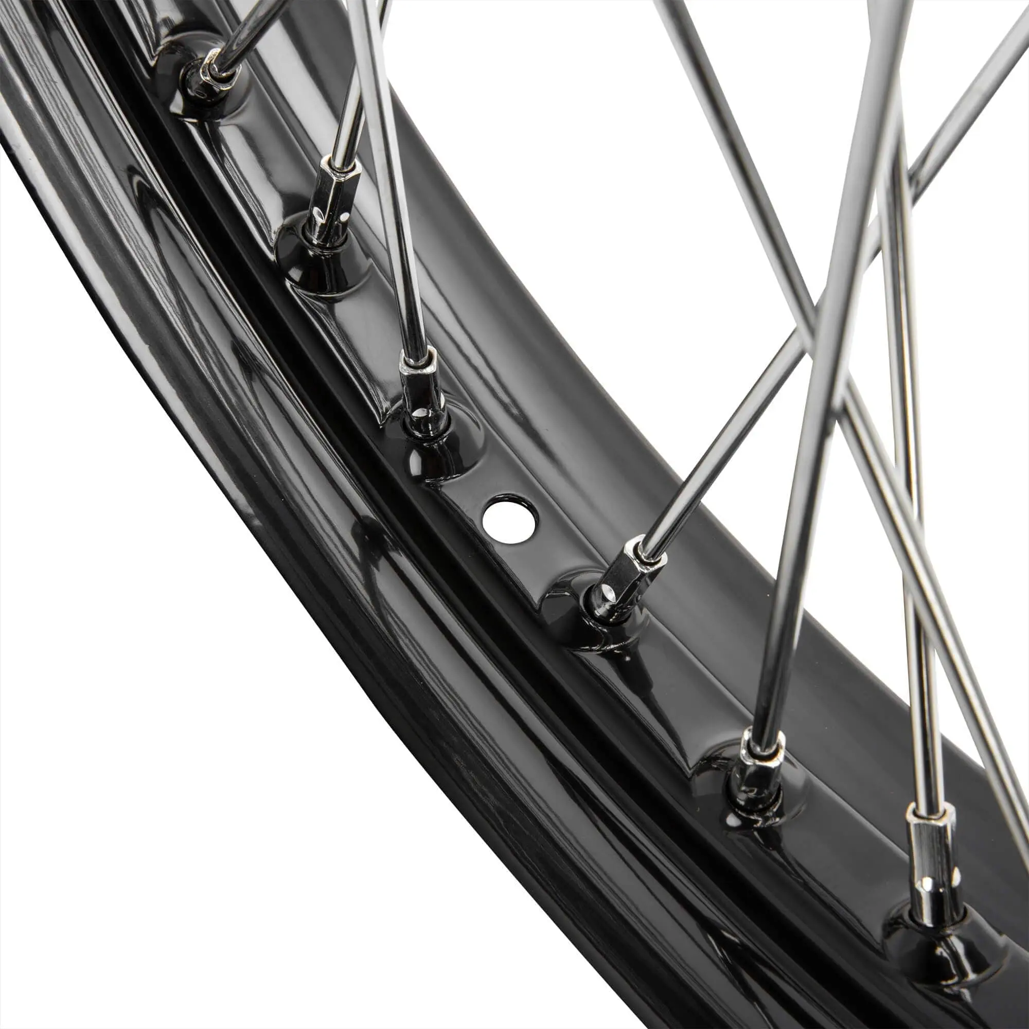 Mid-USA 21 X 2.15 Black Complete Front Wheel Fits Harley-Davidson FL Shovelheads 1973-1984 4 Mid-USA 21 X 2.15 Black Complete Front Wheel Fits Harley-Davidson FL Shovelheads 1973-1984 - Image 2