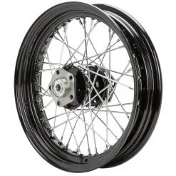 Mid-USA 16 X 3.00 Black Complete Front / Rear Wheel Fits Harley-Davidson Big Twins 1973-1984