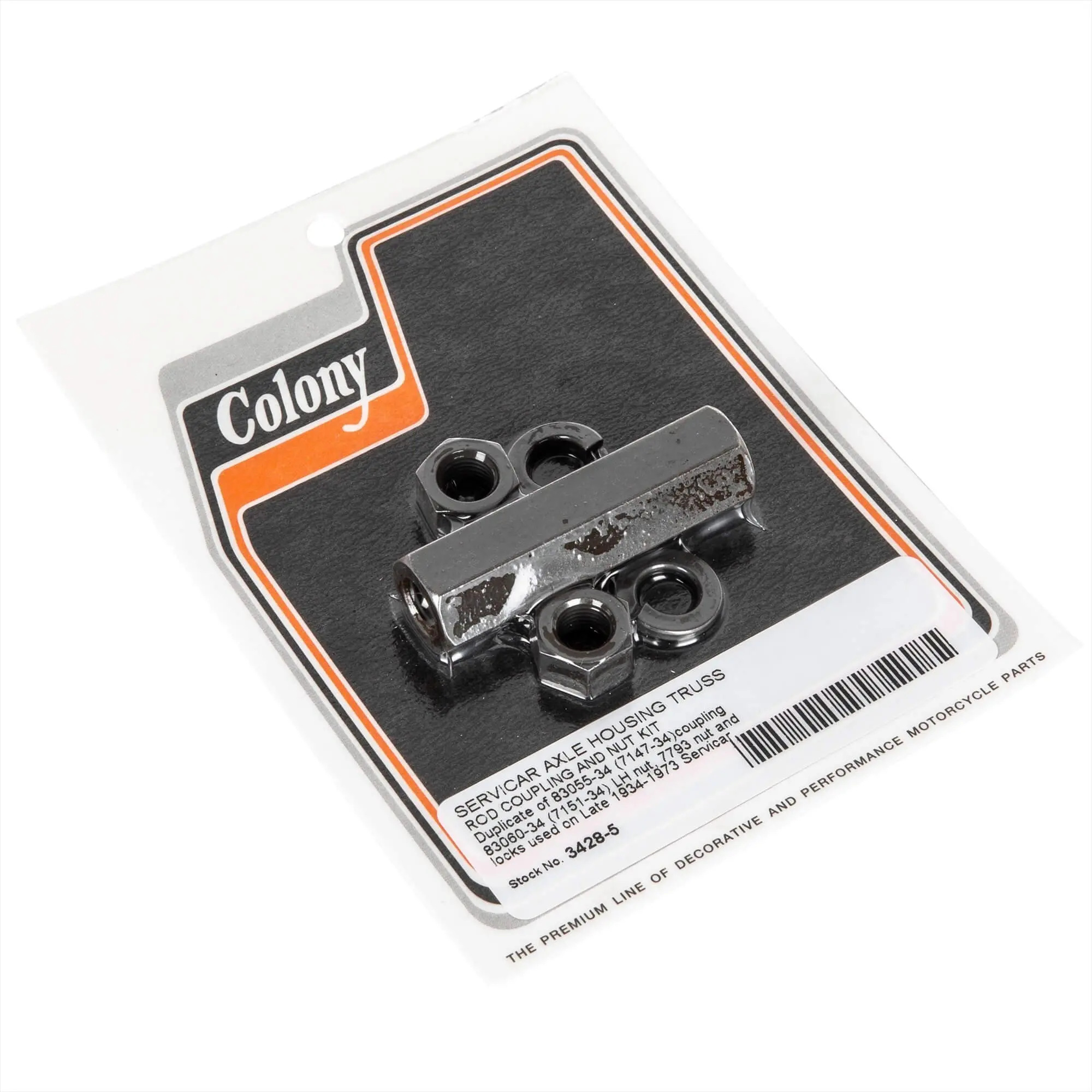 Colony #3428-5 Axle Housing Rod Coupling And Nut Kit 1934-1973 Harley-Davidson Servicar 3 Colony #3428-5 Axle Housing Rod Coupling And Nut Kit 1934-1973 Harley-Davidson Servicar