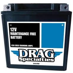 DRAG Specialties AGM Maintenance Free Battery 1999-Up Harley-Davidson FLT/FLHT/FLHX/FLTR/FLTRX/FLTRU/FLTRK/FLHR/FL Trikes