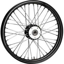 HardDrive American V-Twin Products 19 X 2.15 40 Spoke Black Dual Disc Front Wheel Fits 2000-07 Harley-Davidson XL 2000-03 FXD