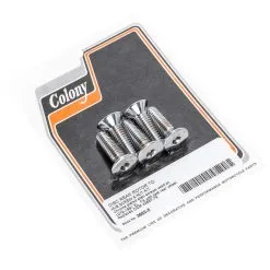 Colony #3662-5 Disc Rotor Allen Screw And Nut Kit - Chrome Plated - 1979-1991 Harley-Davidson XL FX (Cast Wheel)