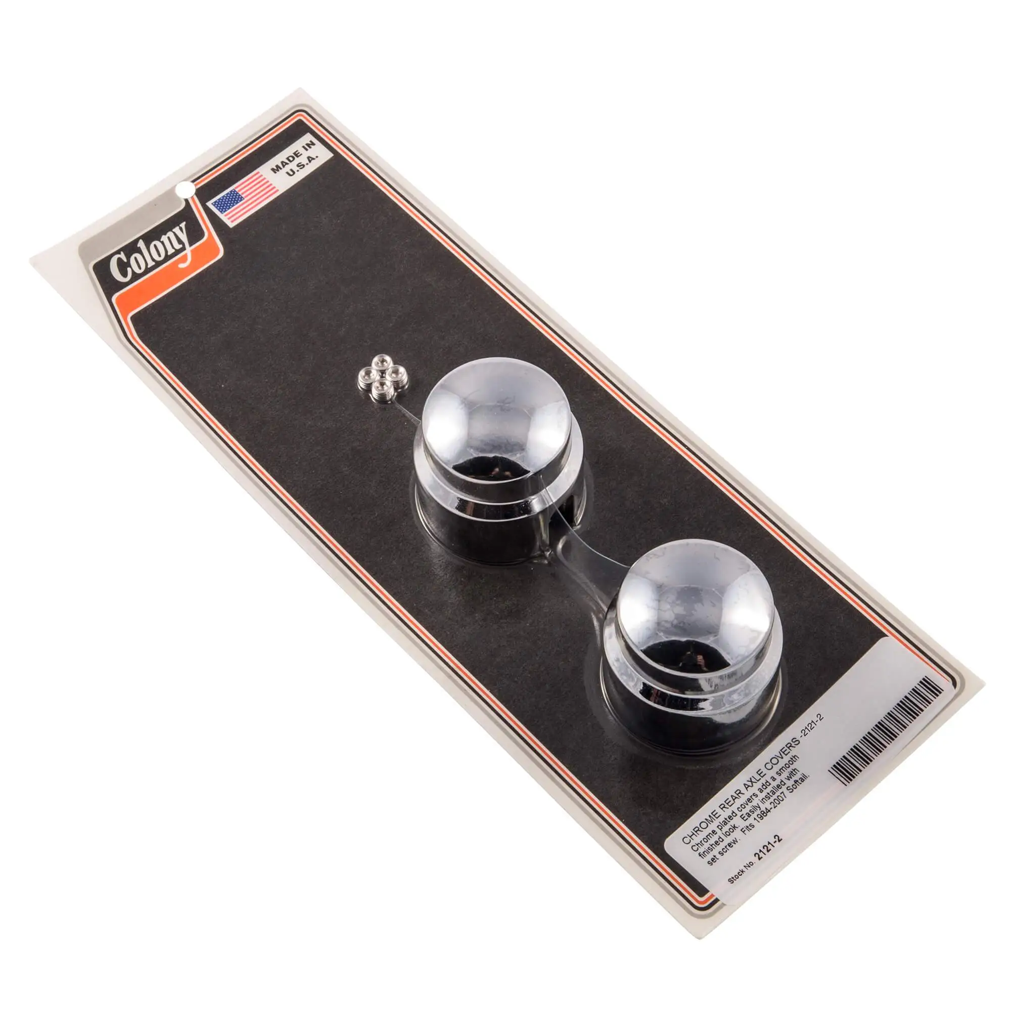 Colony #2121-2 Chrome Rear Axle Covers Harley Davidson Softail 84-07 3 Colony #2121-2 Chrome Rear Axle Covers Harley Davidson Softail 84-07