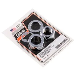 Colony #2508-4 Chrome Rear Axle Nut Spacers Kit Harley Touring 08-up