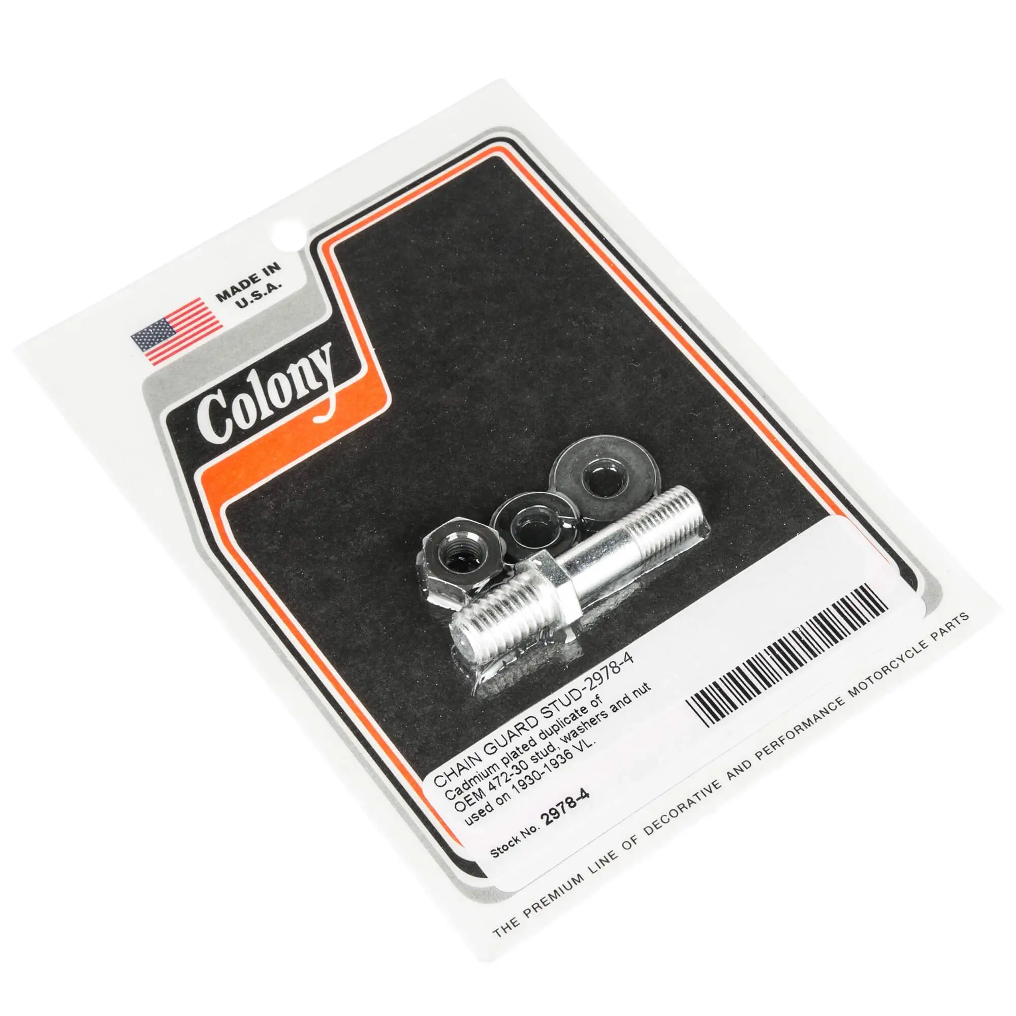 Colony #2978-4 Chain Guard Stud CAD Harley-Davidson VL 1930-36 OEM 472-30 3 Colony #2978-4 Chain Guard Stud CAD Harley-Davidson VL 1930-36 OEM 472-30