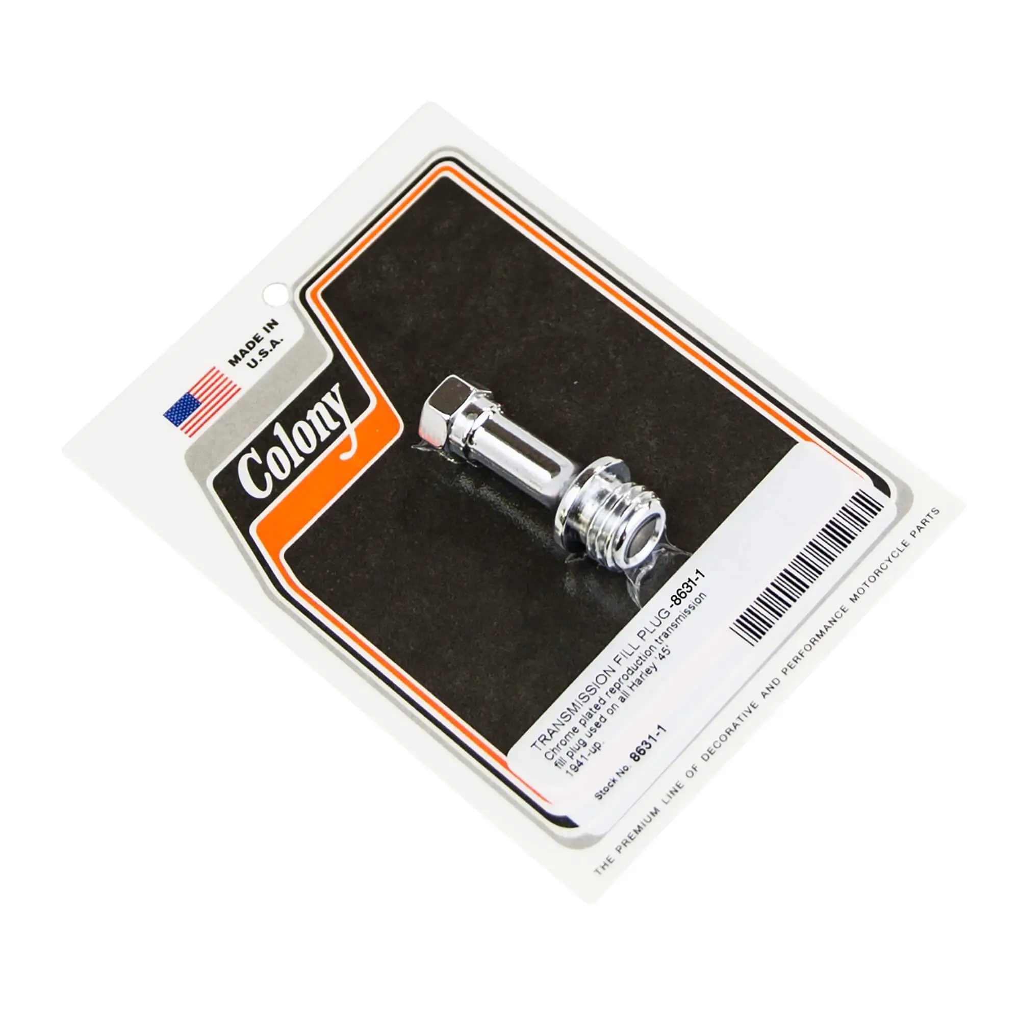 Colony #8631-1 Transmission Fill Plug Chrome Harley 45 1941-up 3 Colony #8631-1 Transmission Fill Plug Chrome Harley 45 1941-up