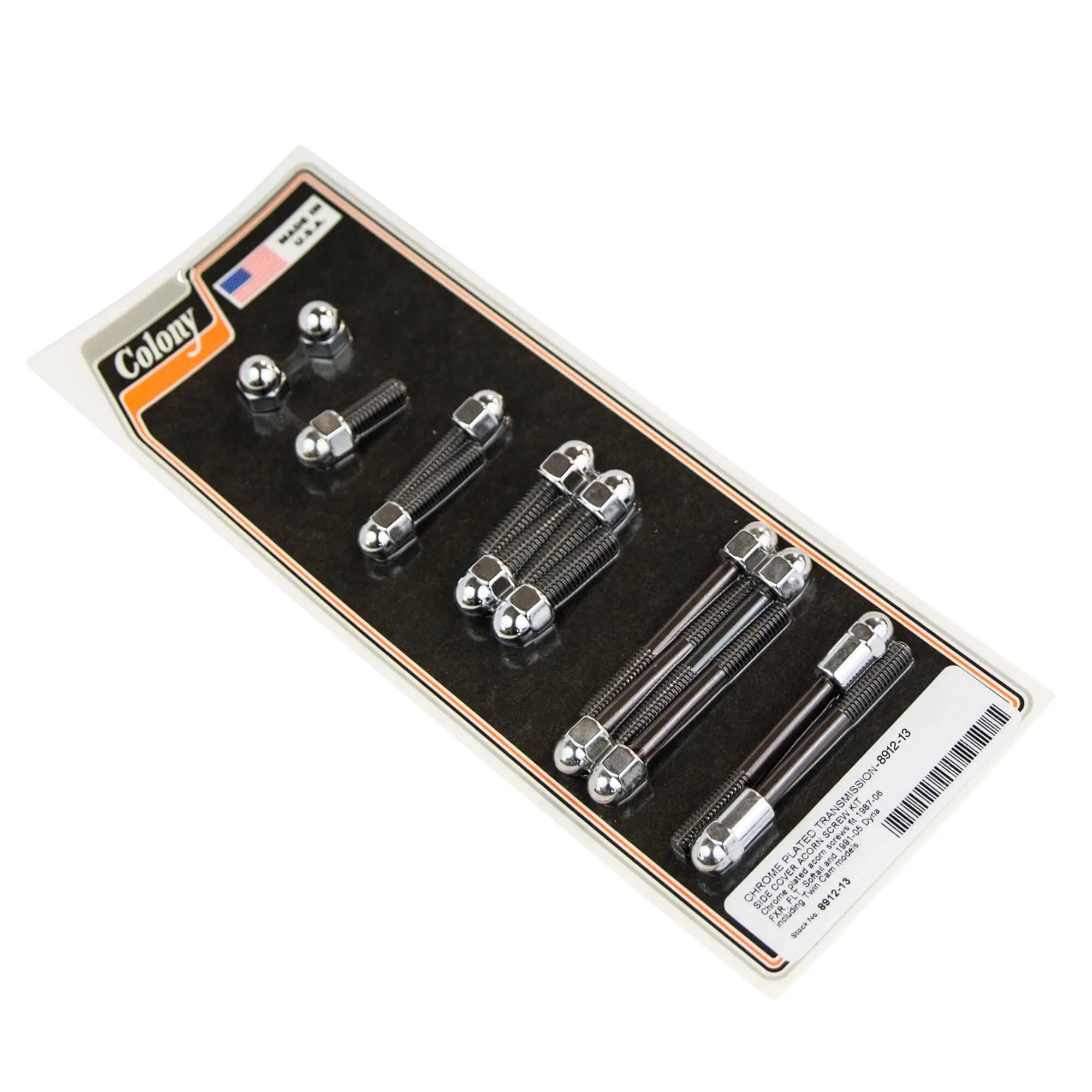 Colony #8912-13 Transmission Side Cover Chrome Acorn Screw Kit Harley FXR FLT Softail 87-06 3 Colony #8912-13 Transmission Side Cover Chrome Acorn Screw Kit Harley FXR FLT Softail 87-06