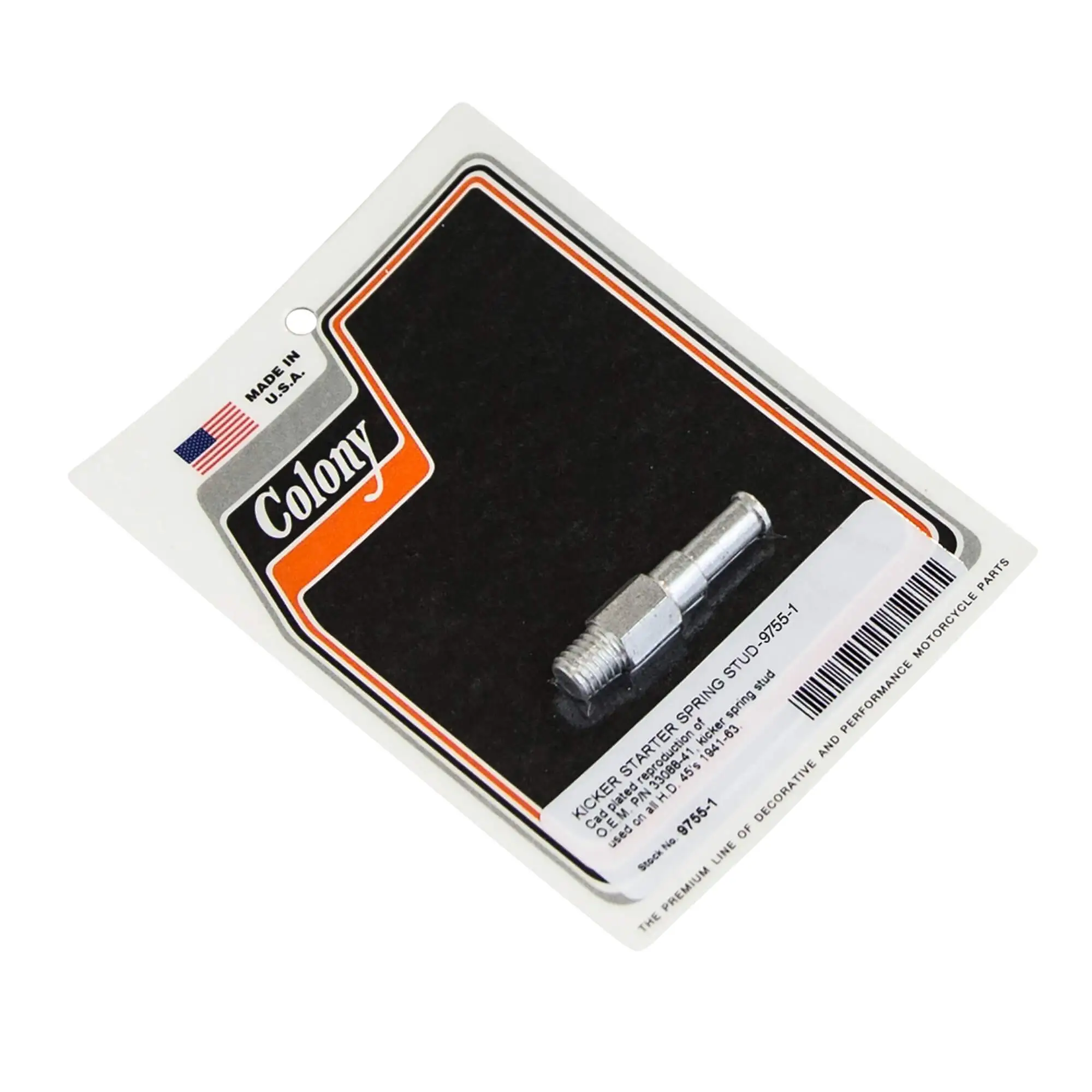 Colony #9755-1 Kicker Starter Spring Stud CAD H-D 45 1941-63 OEM 33088-41 3 Colony #9755-1 Kicker Starter Spring Stud CAD H-D 45 1941-63 OEM 33088-41