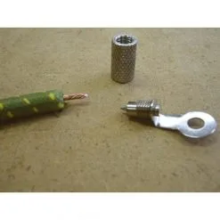 Lowbrow Customs Brass Nuts & Nickel-Plated Ring Terminals For Spark Plug Wires -Motorcycle Chain Sales Shop large 338 ring terminals brass nuts photo 3